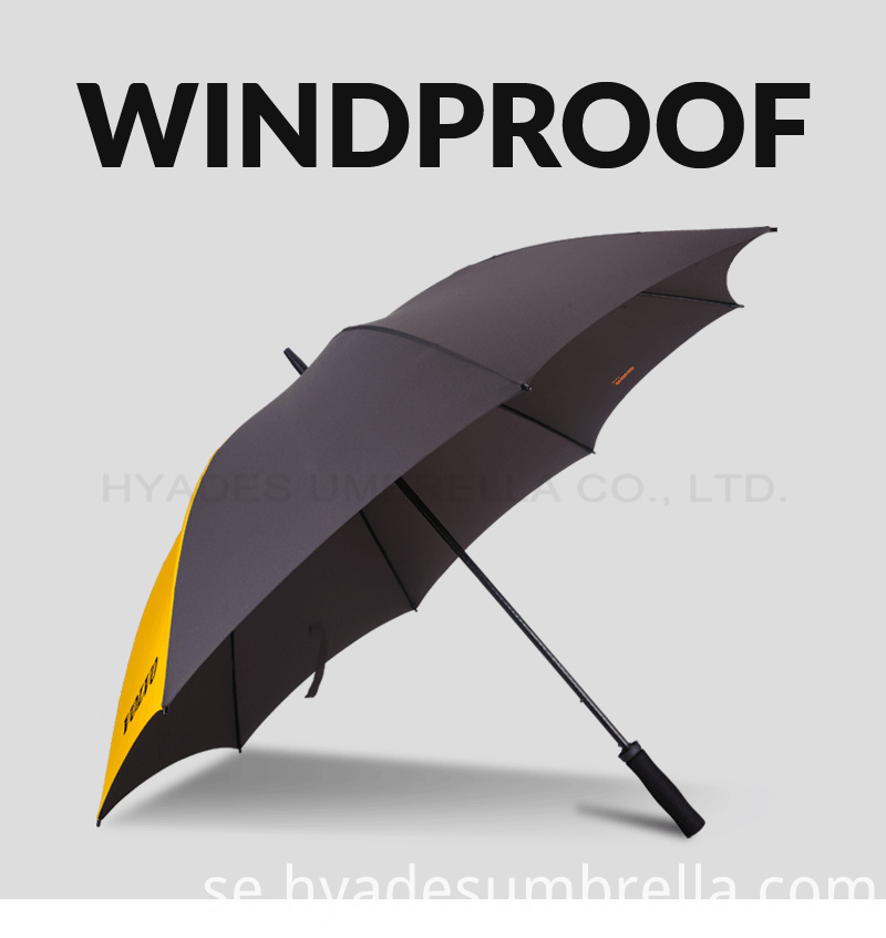 Vindsäkert Logo Golfparaply Windproof Logo Golf Umbrella